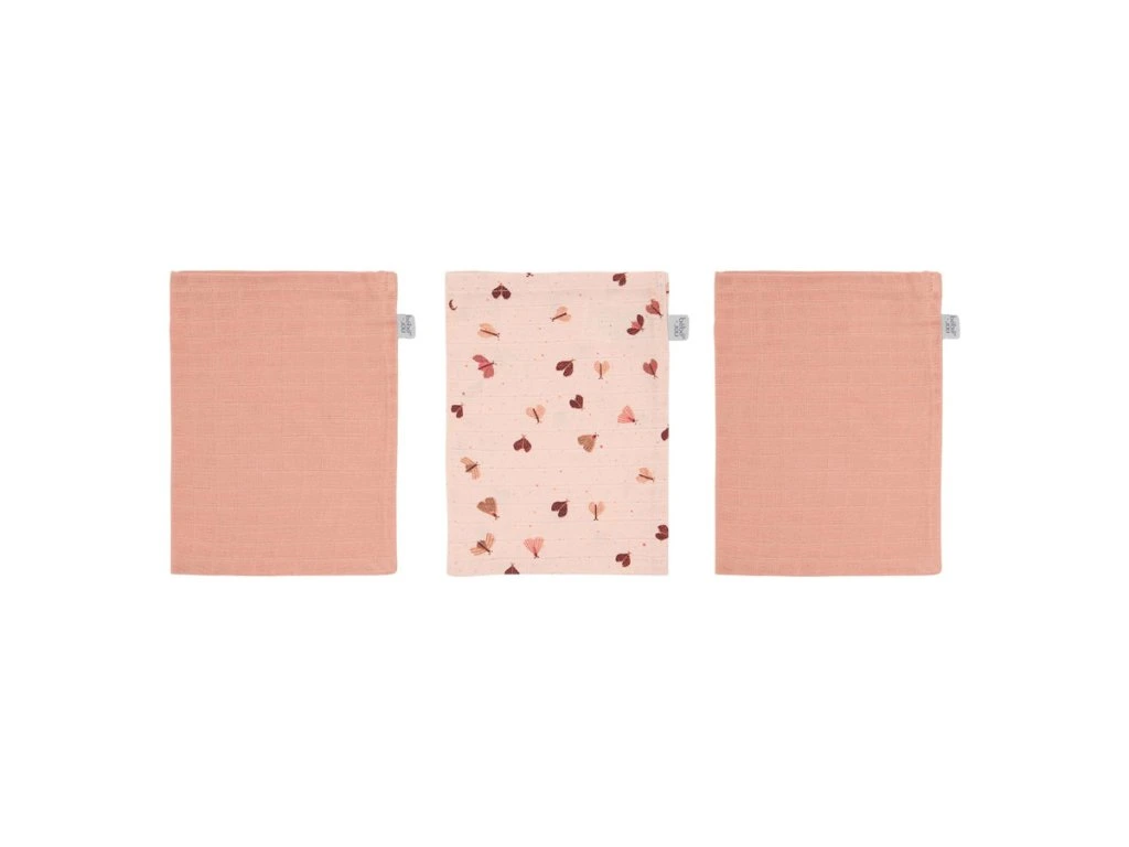 Bambusové mušelínové žínky Bébé-Jou Sweet Butterfly 3ks