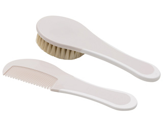 Hřeben a kartáč s přírodním vlasem Bébé-Jou Light Oat