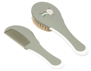 Hřeben a kartáč na kojenecké vlásky