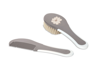 Hřeben a kartáč s přírodním vlasem Bébé-Jou Farm Friends